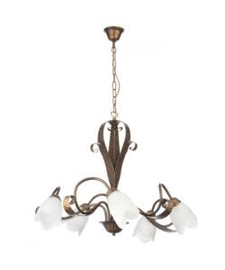 LAMPADARIO 5 LUCI ONLI "SONIA" BRONZO E14